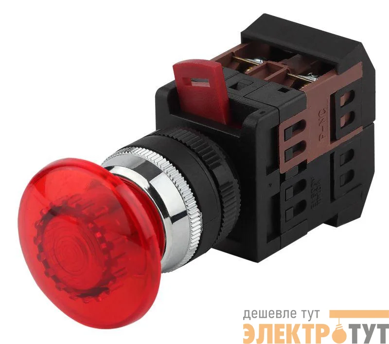Кнопка AEA-22 "Грибок" d22мм 1з+1р BBG30-AEA-K04E красн. ЭРА Б0045632