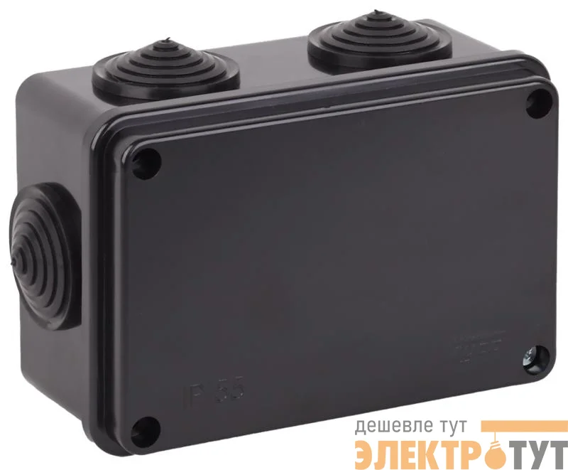 Коробка распаячная для ОП 120х80х50мм УХЛ1 черн. Ruvinil 67051Ч