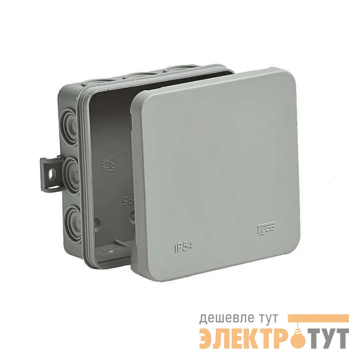 Коробка распределительная ОП 100х100х35мм IP54 12 вводов сер. Ruvinil 67095