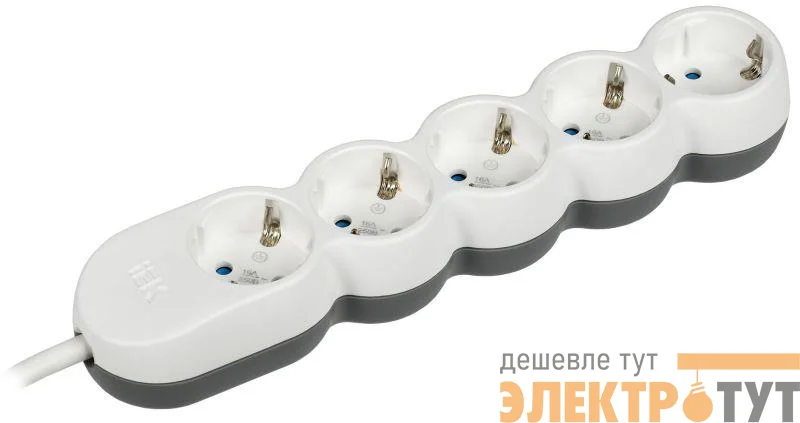 Удлинитель 5х3м с заземл. 16А IP20 Uno У05 2P+PE 250В 3х1.5 IEK WYP53-16-05-03-Z