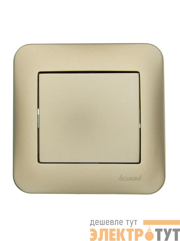 Выключатель 1-кл. 1п СП ASTI 10А IP20 в сборе золото. LEZARD 7081-3636-100