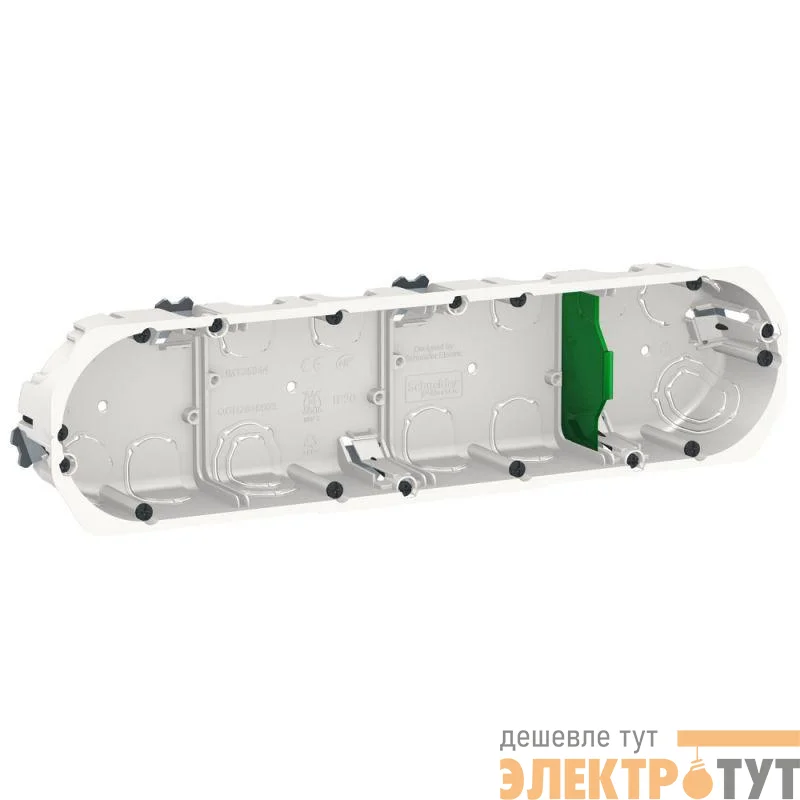 Коробка 4 поста глубина 40мм д/полых стен бел. SchE IMT35944