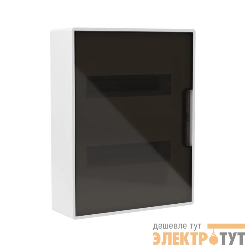 Щиток настенный 24мод. FRAME с тонированной дверцей с шин. PEN 2шт 8 отв. + 2шт 6 отв. бел. DKC F24W1WD