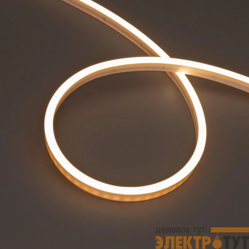 Лента светодиодная WAVE-SIDE-PU-A120-06x12mm 24В Warm 3000К 8Вт/м IP68 wire x1 вывод боков. герметичная (уп.3м) Arlight 052589