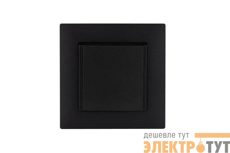 Розетка 1-м с крышкой Karea RIZZ STAR с заземл. чер. Makel 88054029