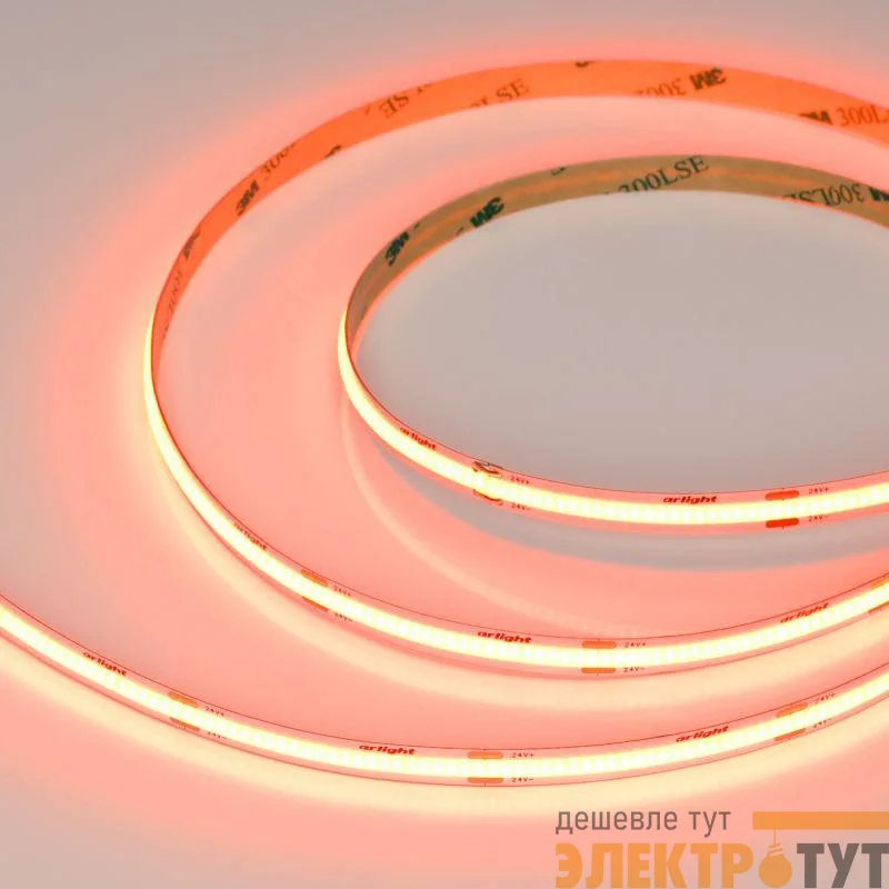 Лента светодиодная COB-X480-8mm 24V Orange 8Вт/м IP20 (уп.5м) Arlight 047738