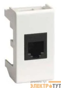 Розетка компьютерная 1-м СП Viva 1мод. RJ45 CAT.6бел. DKC 45057