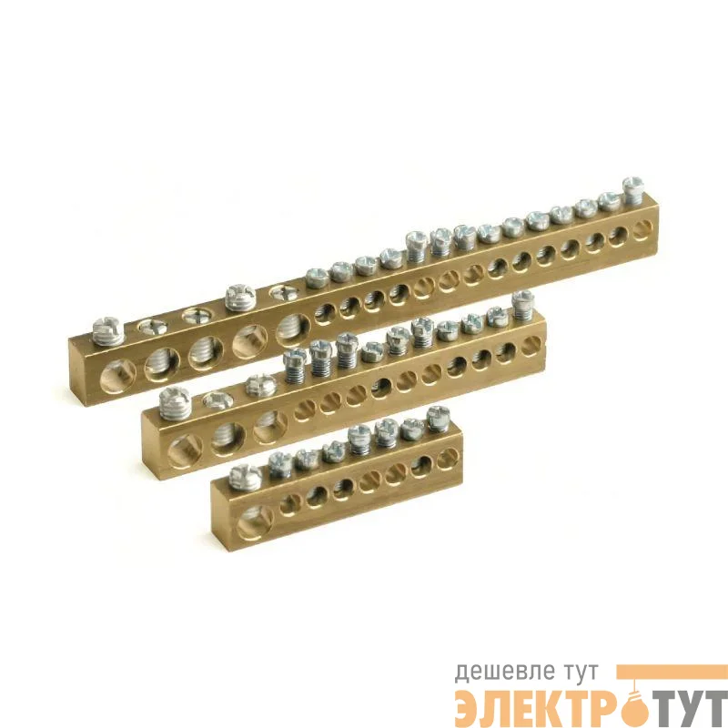 Шина 8х7мм 2х8мм 2х9мм 1х12мм латунь DKC BD16013