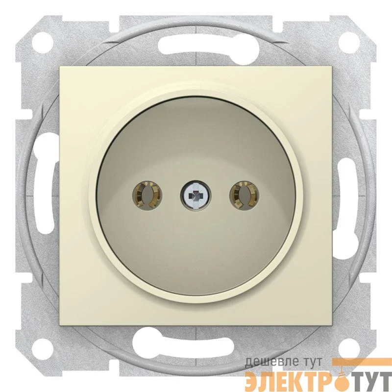 Механизм розетки 1-м СП Sedna 16А IP20 без заземл. без защ. шторок беж. SchE SDN2900147
