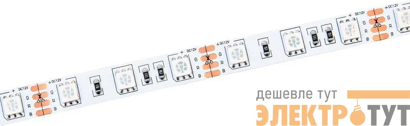 Лента светодиодная LED LSR-5050RGB60-14.4-IP20-12В (уп.5м) IEK LSR2-3-060-20-3-05