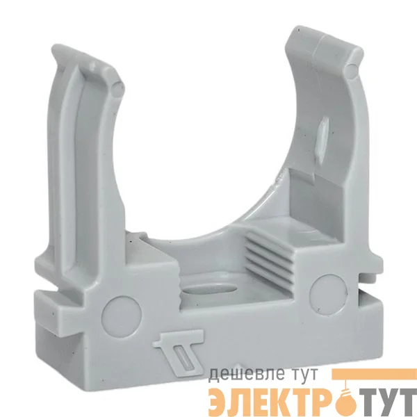 Держатель для труб (клипса) d25мм для монтажн. пистолета сер. (уп.100шт) Plast EKF derjp-z-25