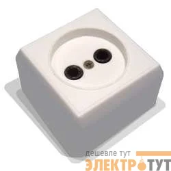 Розетка 1-м ОП 10А IP20 РА10-001 БЕЛ. ЦЕРКОВЬ РА10-001