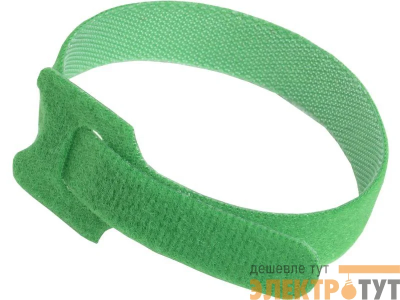 Хомут-липучка ХКл 14х310 зел. (уп.100шт) IEK UHL10-14-310-100-K06