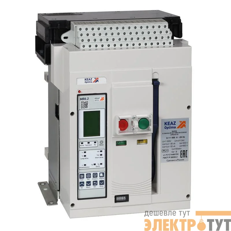 Выключатель автоматический OptiMat A 1250 S1 3P 50 F MR8.2 B C2200 M2 P04 S2 06 КЭАЗ 366301