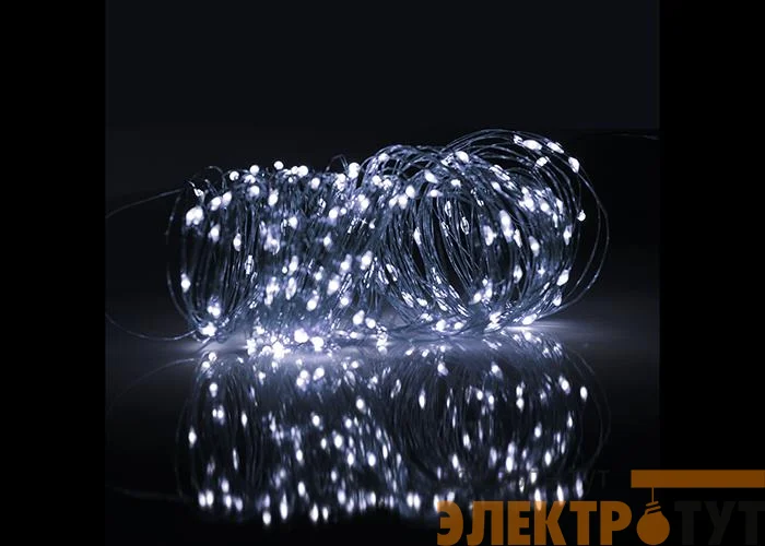Светильник светодиодный садовый SLR-G03-100W нить 100LED холод. бел. на солнечн. батарее ФАZА 5033313