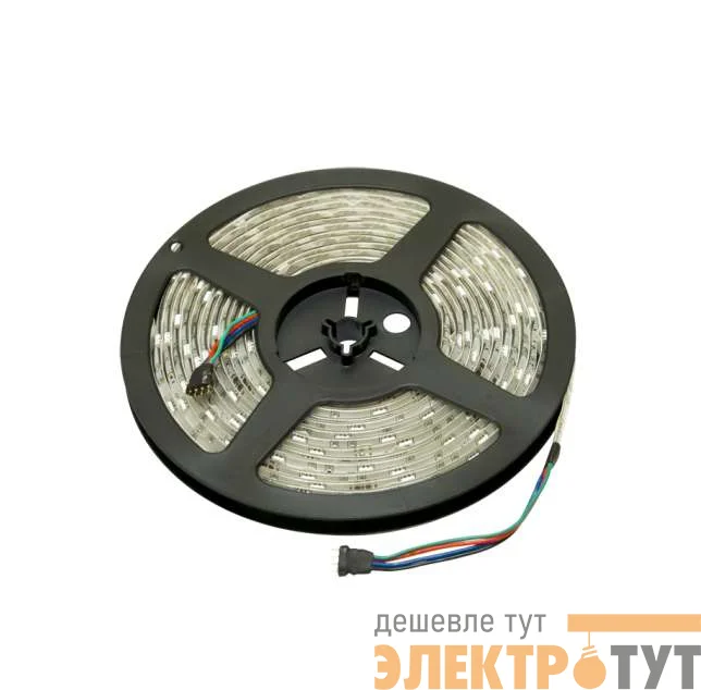 Лента светодиодная PLS 5050/60-12V 14.4Вт/м 6500К холод. бел. IP20 (уп.5м) JazzWay 1000972