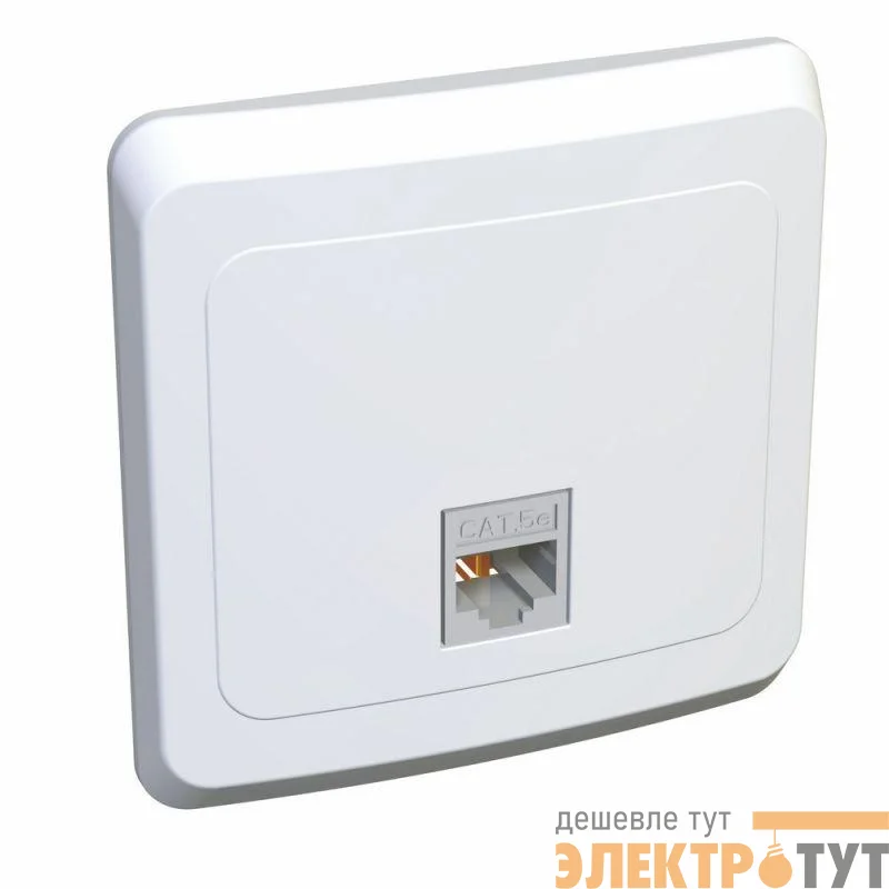 Розетка телефонная 1-м СП Этюд бел. SchE TELC-001B