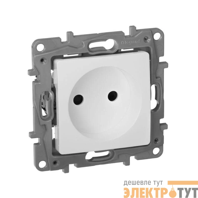 Розетка 1-м СП Etika 16А IP31 250В 2P без заземл. защ. шторки немецк. стандарт винтов. клеммы механизм бел. IEK 672234