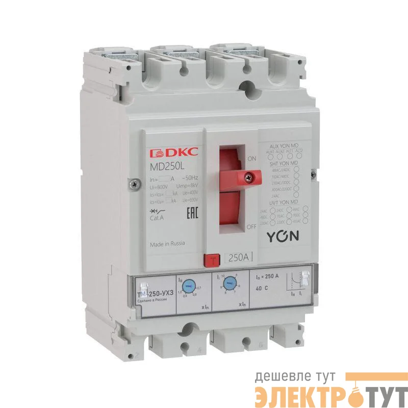 Выключатель автоматический в литом корпусе YON MD250F-TM200 DKC MD250F-TM200