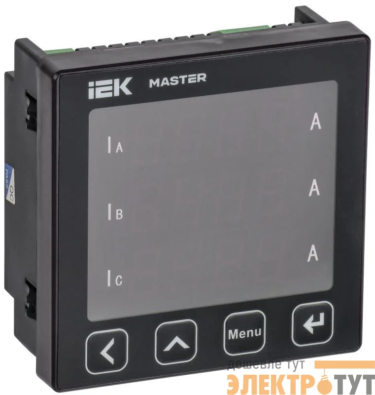 Амперметр цифровой щитовой 3ф RS-485 96х96 LED MASTER IEK MI-DA21-6-3-1-LED