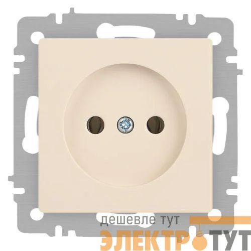 Розетка 1-м СП Accent 6-201-02 16А IP20 250В 2P сл. кость Intro Б0063659