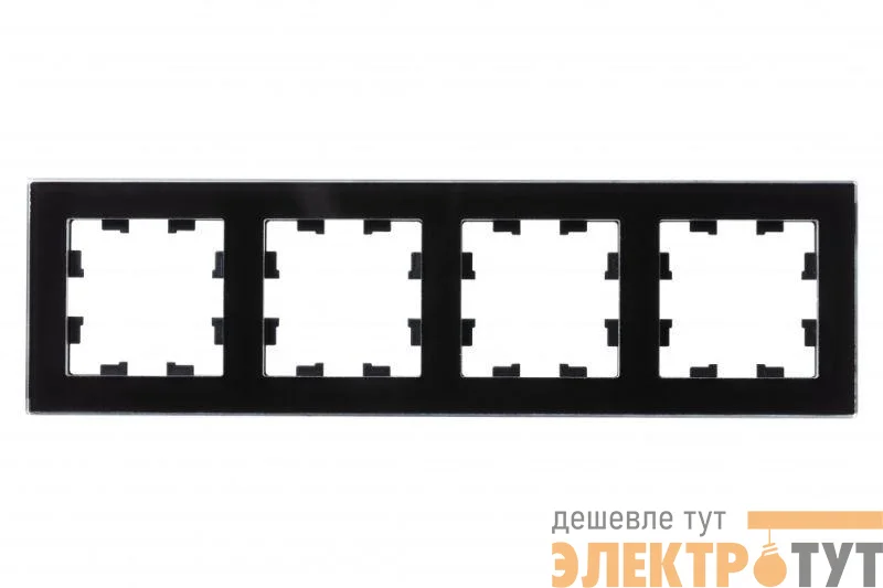 Рамка 4-м AtlasDesign Nature стекло черн. SchE ATN321004