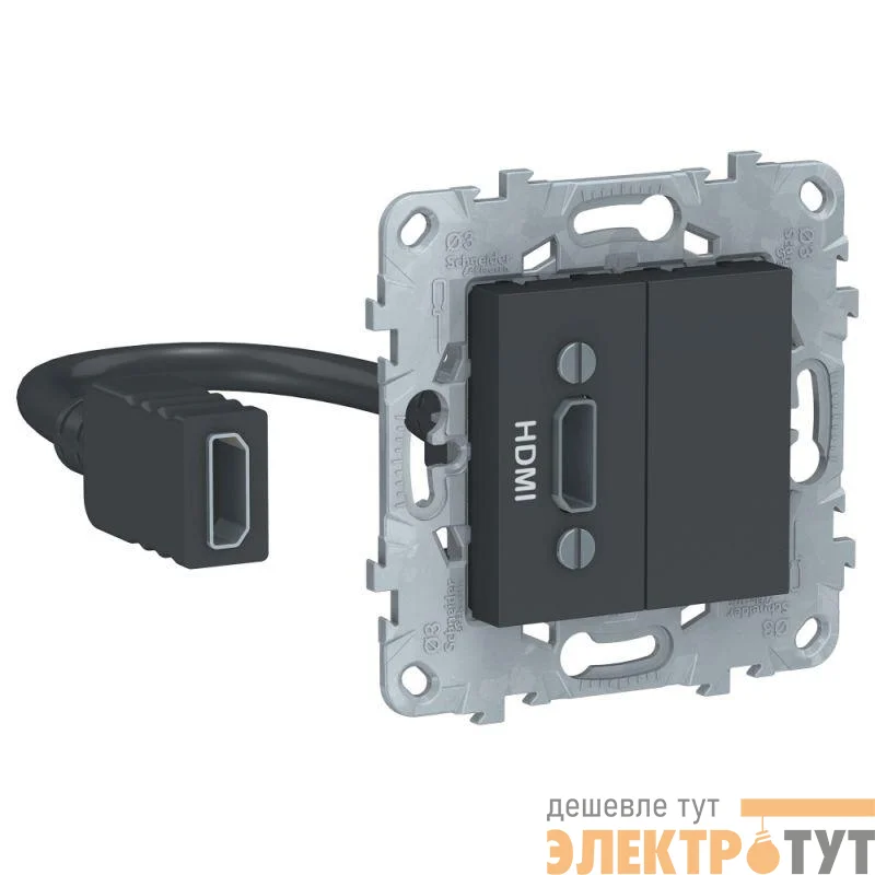 Механизм розетки HDMI UNICA NEW антрацит SchE NU543054