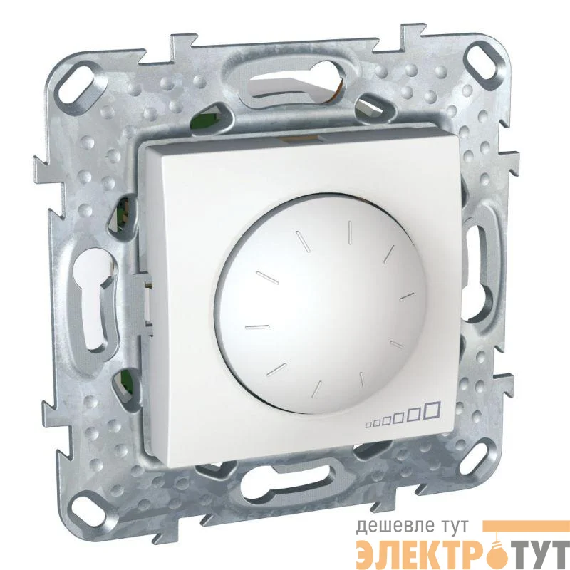 Светорегулятор (диммер) Unica LED поворотно-нажимной универс. 4-400Вт бел. SchE MGU5.513.18