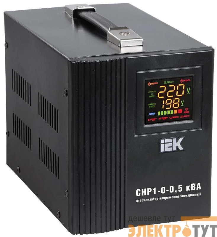 Стабилизатор напряжения HOME СНР 1/220 0.5кВА переносной IEK IVS20-1-00500