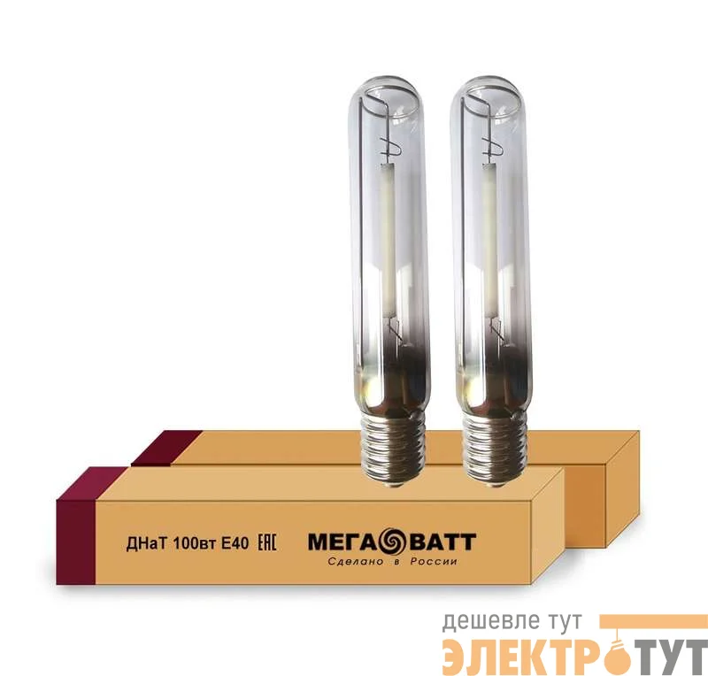 Лампа газоразрядная натриевая ДНаТ 100 E40 (25) МЕГАВАТТ 02928