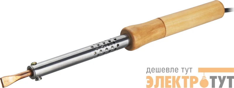 Паяльник 90 222 OSE-Pes06-60W-CP дерево; клин прямой ОНЛАЙТ 90222