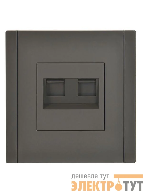 Розетка компьютерная 2-м RJ45 кат.6 FORTE&PIANO FP334 сер. IEK FP-K20-2-K03