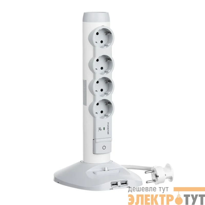 Стойка 2хUSB+microUSB+4х(2К+З) Leg 694614