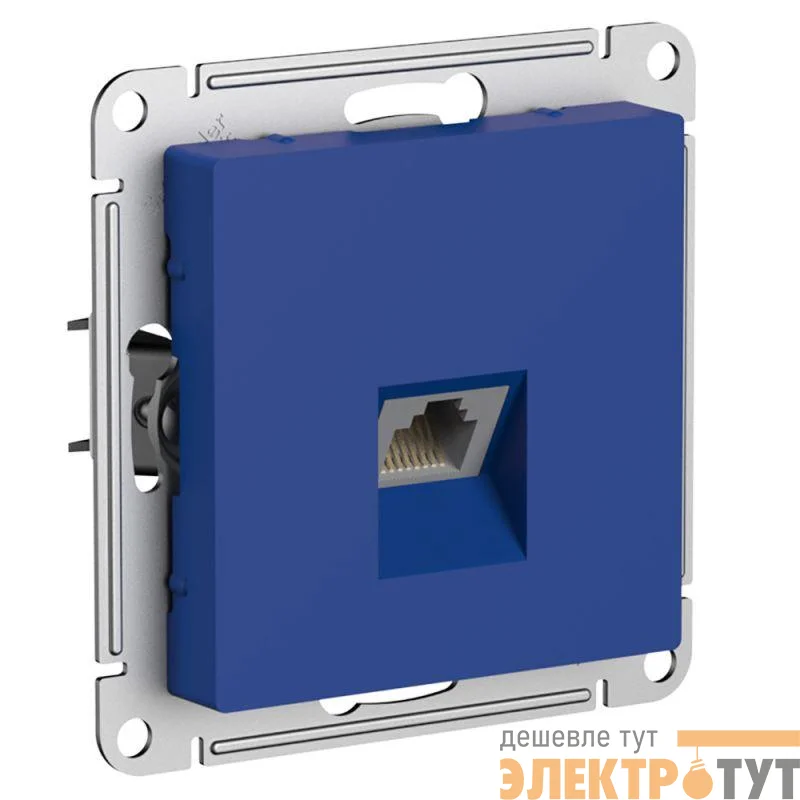 Розетка компьютерная AtlasDesign RJ45 кат.6A механизм аквамарин SE ATN001186