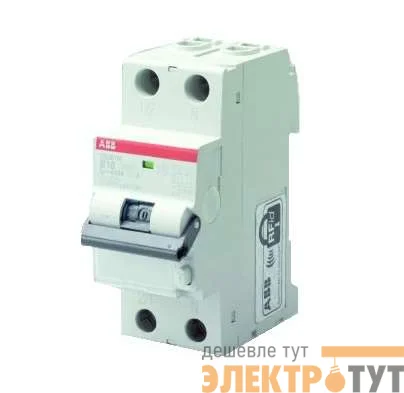 Выключатель автоматический дифференциального тока 2п (1P+N) C 16А 30мА тип A 6кА DS201 2мод. ABB 2CSR255140R1164