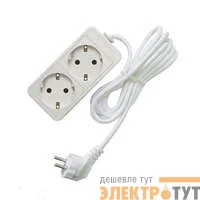 Удлинитель 2х10м с заземл. 10А IP20 2.2кВт ПВС Союз 481S-9210