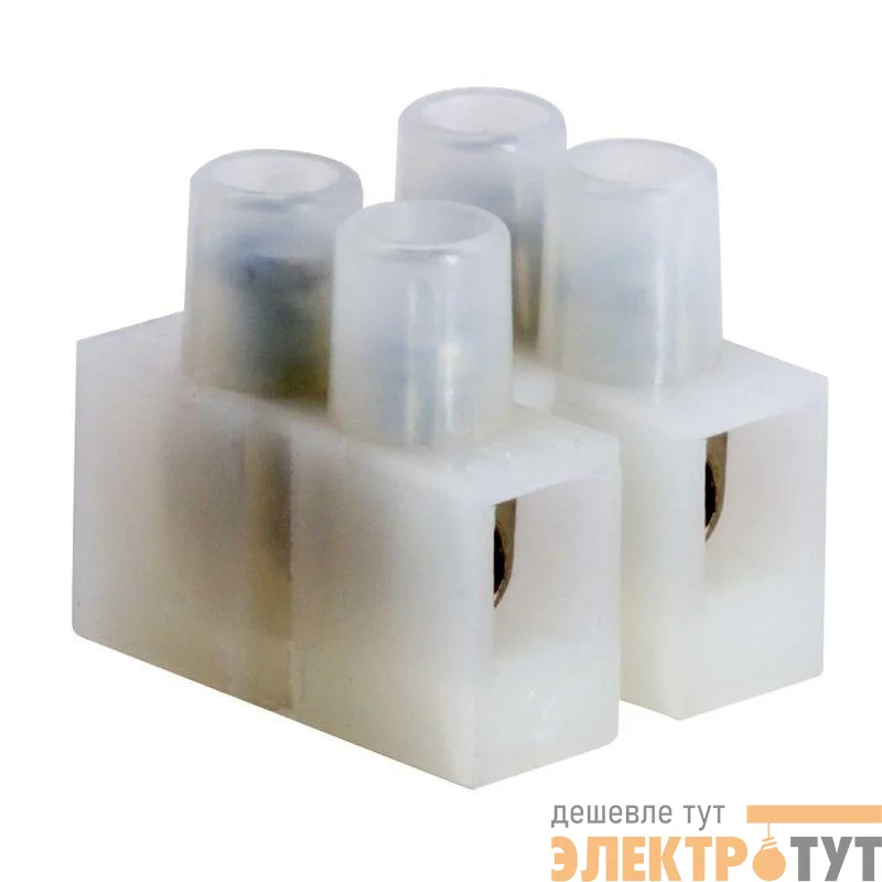 Колодка клеммная винтовая 2х2.5кв.мм 24А полиамид 450В 110град.C DKC 43102NY