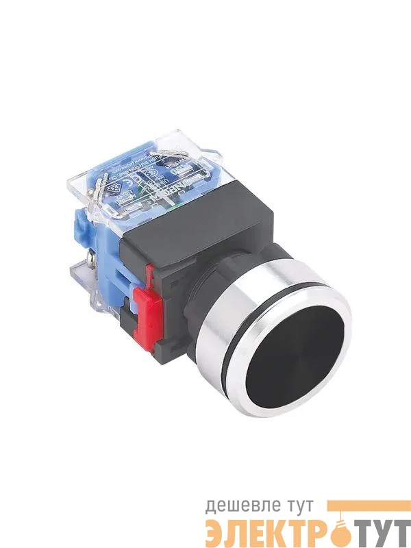 Выключатель кнопочный ВК30-10/N/P 1НО цилиндр d30мм IP65 черн. Электротехник ET859209