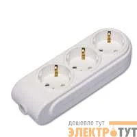 Колодка удлинителя 3-м с заземл. защ. шторки Makel N3210000