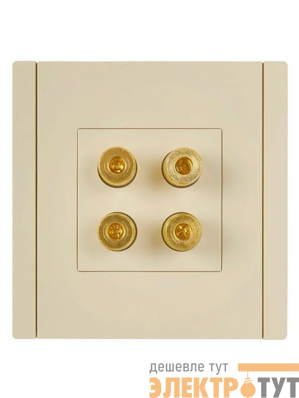 Аудиорозетка 4-м FORTE&PIANO FP439 ваниль IEK FP-S40-K10