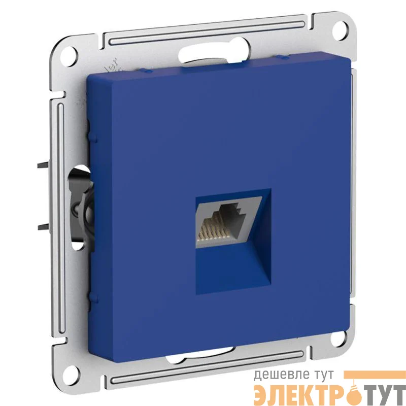 Розетка компьютерная AtlasDesign RJ45 кат.5E механизм аквамарин SE ATN001183