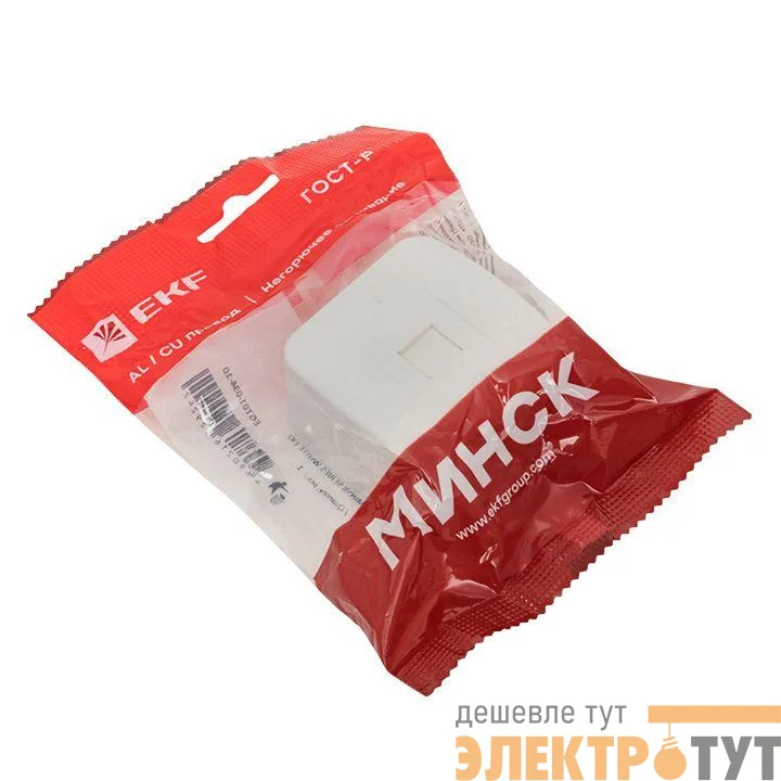 Розетка телефонная 1-м ОП Минск Phone бел. Basic EKF EGT01-034-10