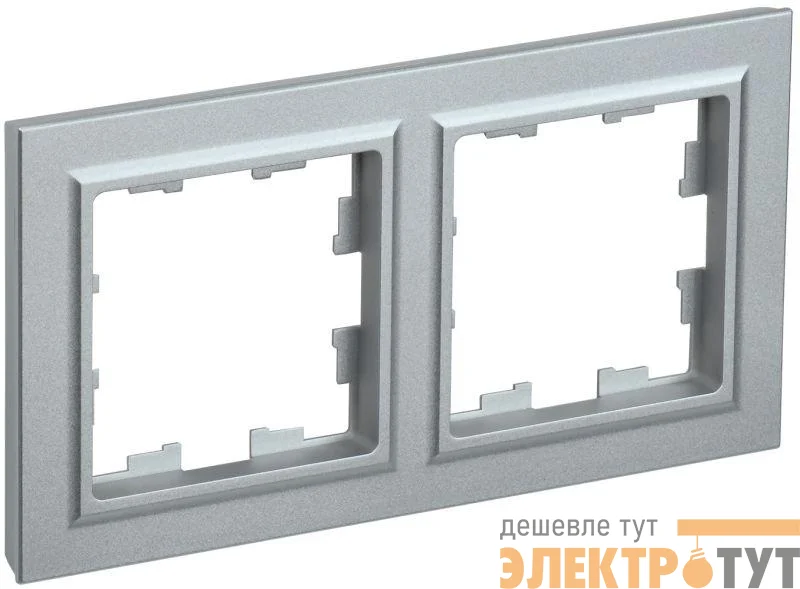 Рамка 2-м BRITE РУ-2-БрА алюм. IEK BR-M22-K47