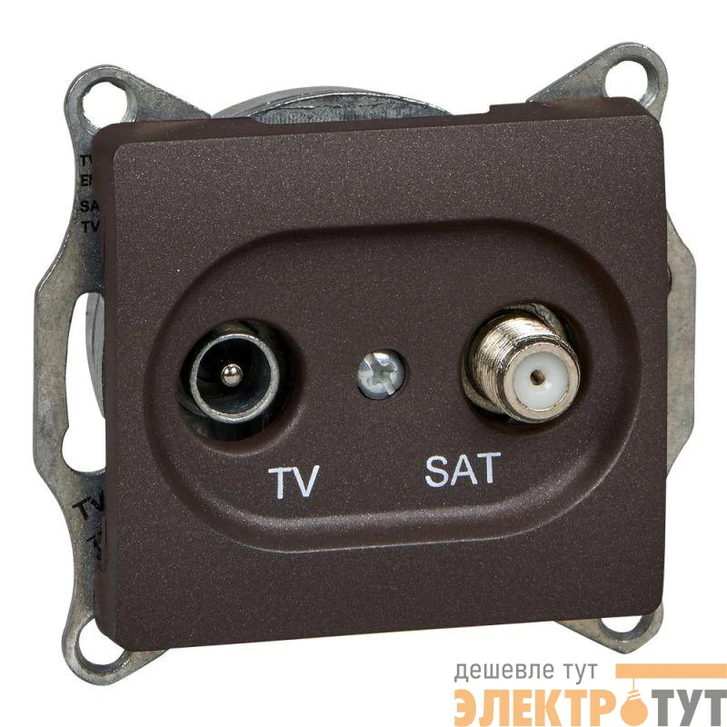 Механизм розетки TV-SAT Glossa 1DB оконечной шоколад SchE GSL000897