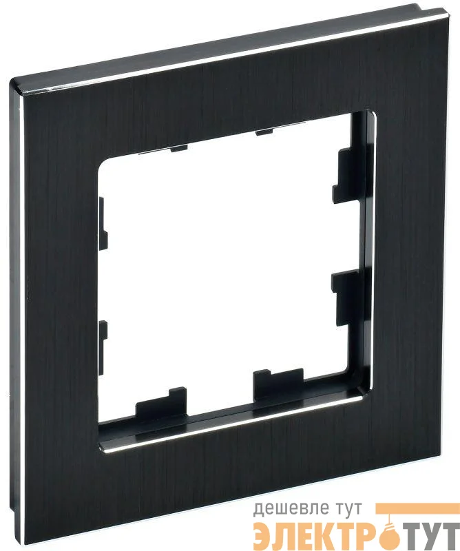 Рамка 1-м BRITE РУ-1-1-БрЧ металл черн. IEK BR-M12-M-K02