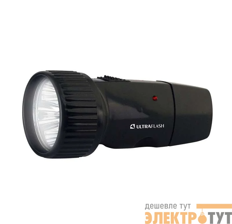 Фонарь LED3850 (аккум 220В черн. 5LED 1хNi-Cd) Ultraflash 12098