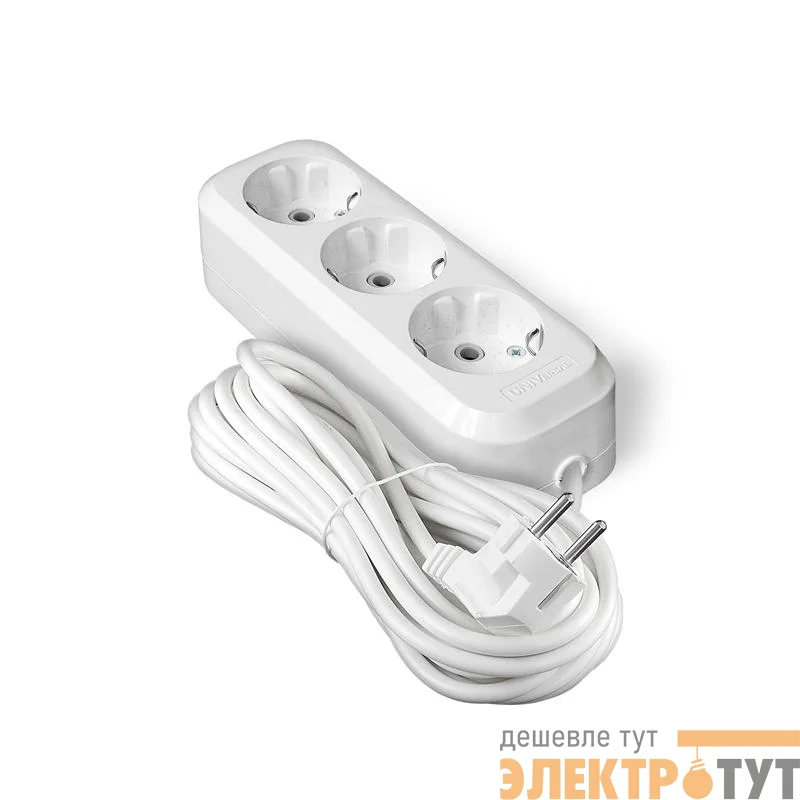 Удлинитель 3х7м с заземл. IP20 Е-303А ПВС 3х1.5 Universal 1724