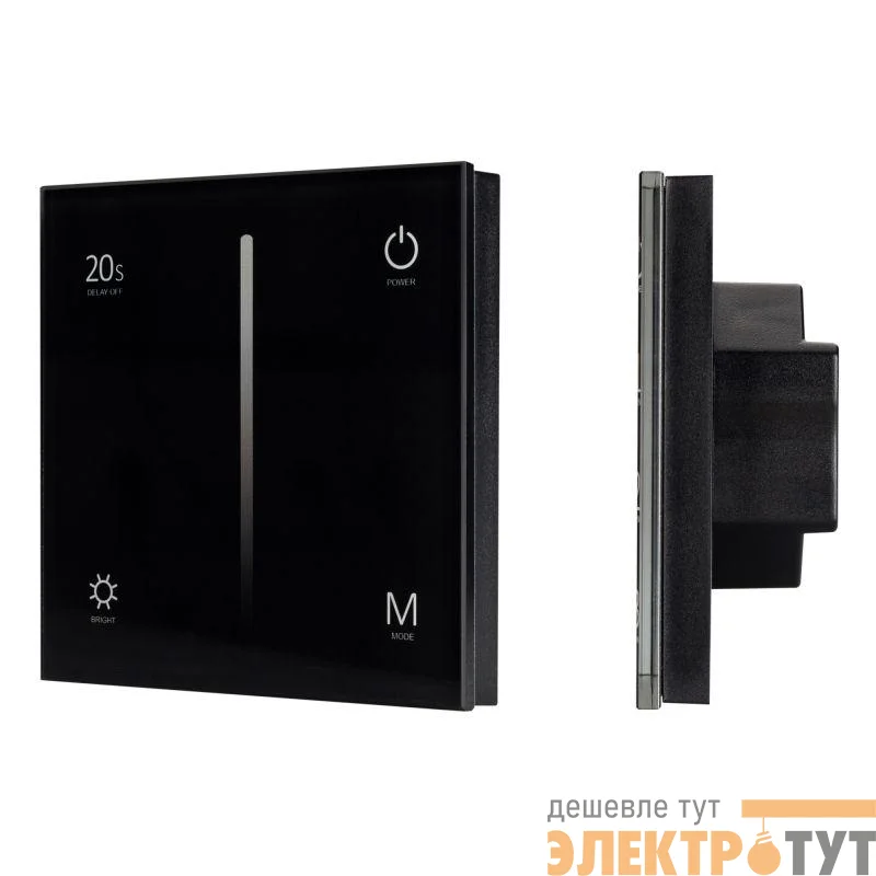 Панель SMART-P35-DIM-IN Black (230В 0-10В Sens 2.4G) (IP20 пластик) Arlight 028113