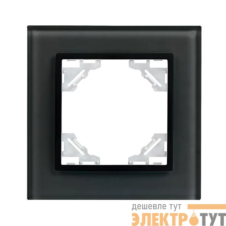 Рамка 1-м Минск стеклянная черн. Basic EKF ERM-G-401-70