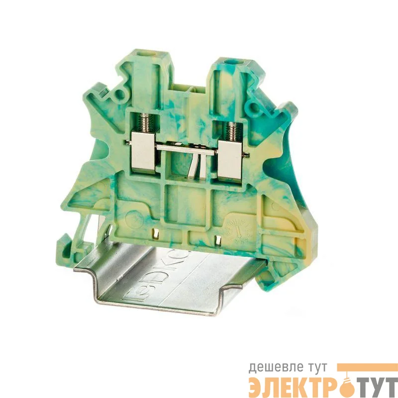 Клемма заземления винтовой зажим 2 точки подключения 2.5кв.мм DKC TUR-2.5-PE